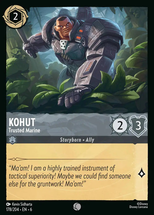 Kohut - Trusted Marine - 178/204 - Common - Azurite Sea - Disney Lorcana
