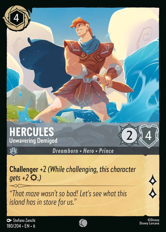 Hercules - Unwavering Demigod - 180/204 - Common - Azurite Sea - Disney Lorcana