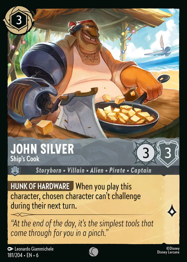 John Silver - Ship's Cook - 181/204 - Common - Azurite Sea - Disney Lorcana