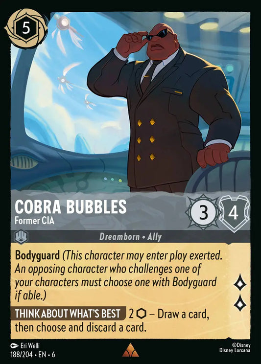 Cobra Bubbles - Former CIA - 188/204 - Rare - Azurite Sea - Disney Lorcana