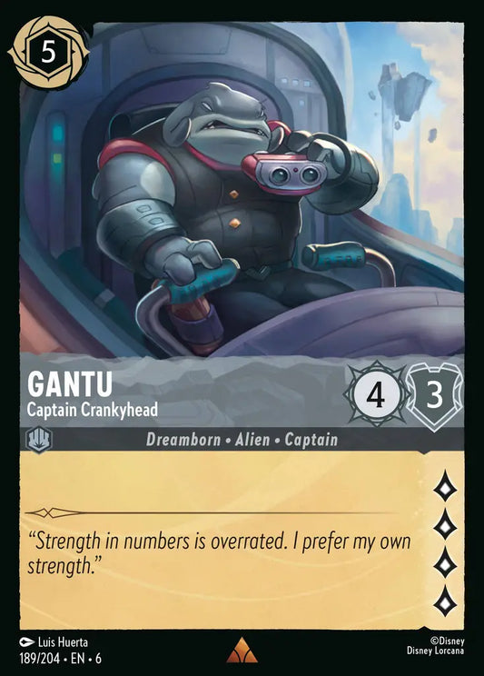 Gantu - Captain Crankyhead - 189/204 - Rare - Azurite Sea - Disney Lorcana
