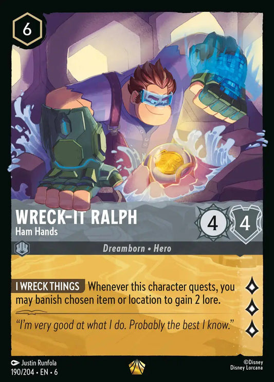 Wreck-It Ralph - Ham Hands - 190/204 - Legendary - Azurite Sea - Disney Lorcana