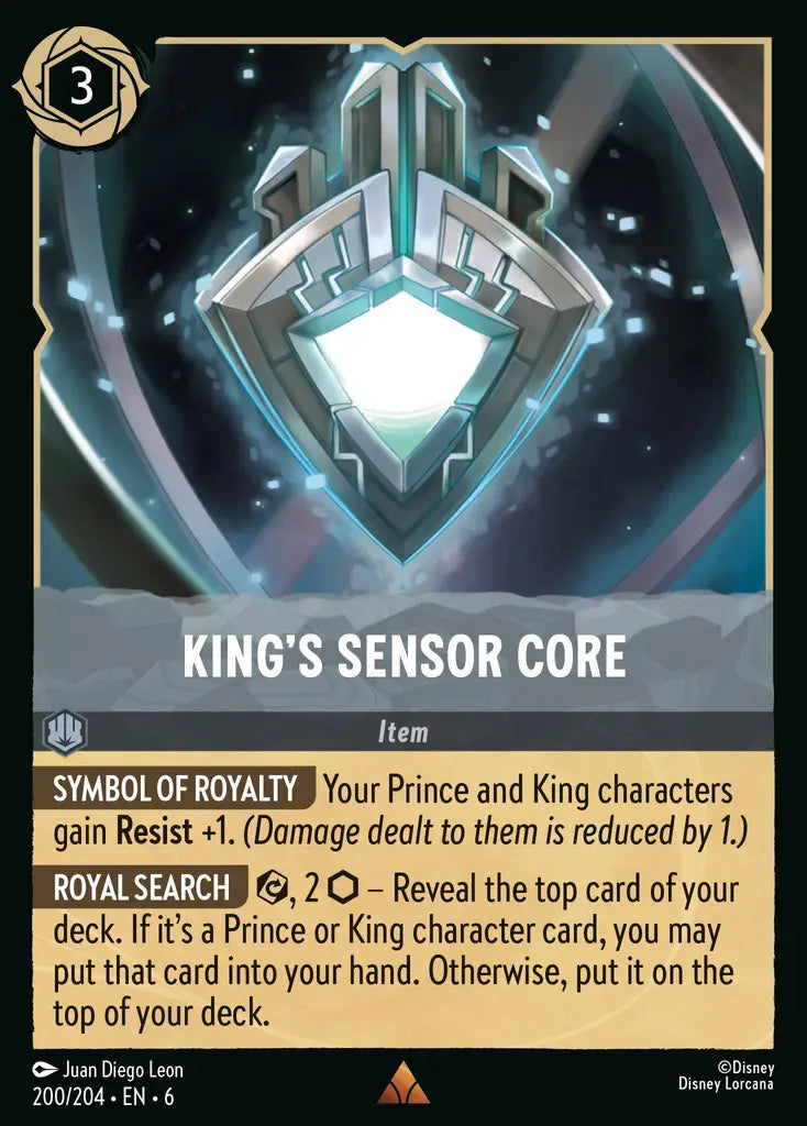 King's Sensor Core - 200/204 - Rare - Azurite Sea - Disney Lorcana