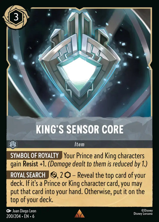 King's Sensor Core - 200/204 - Rare - Azurite Sea - Disney Lorcana