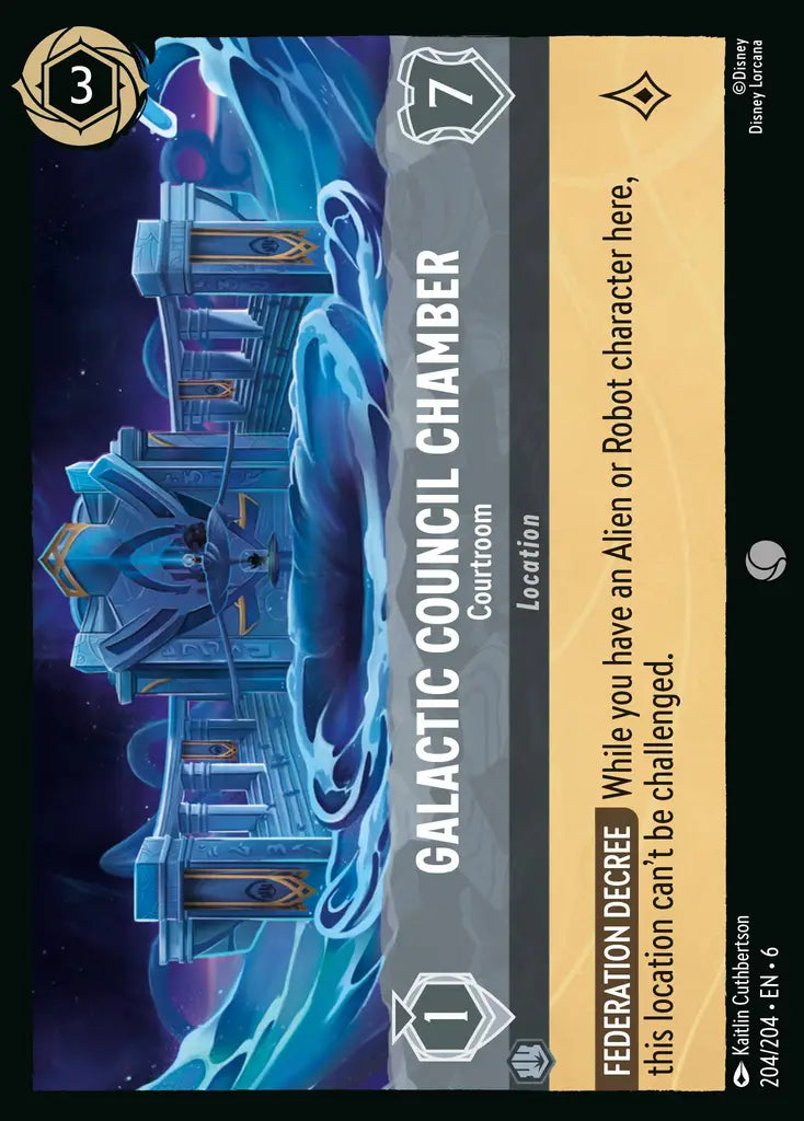 Galactic Council Chamber - Courtroom - 204/204 - Common - Azurite Sea - Disney Lorcana