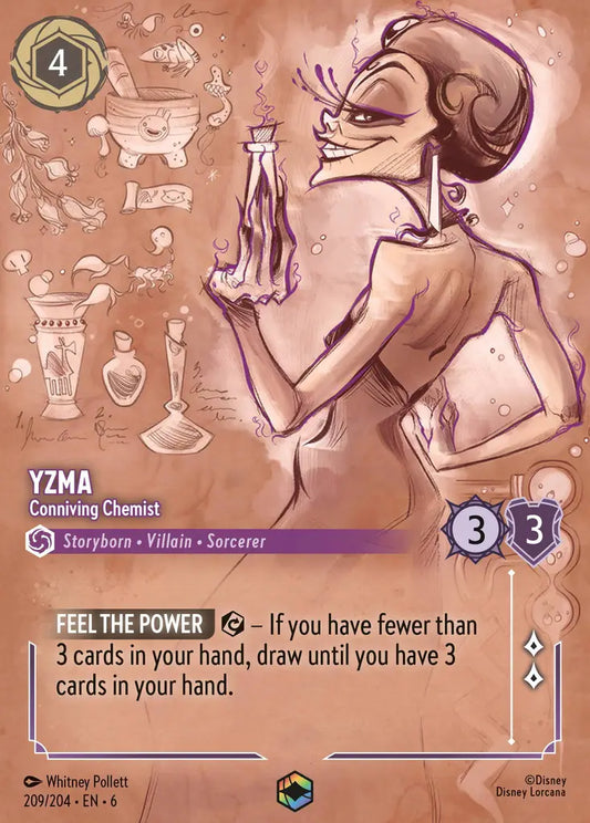 Yzma - Conniving Chemist - 209/204 - Enchanted - Azurite Sea - Disney Lorcana