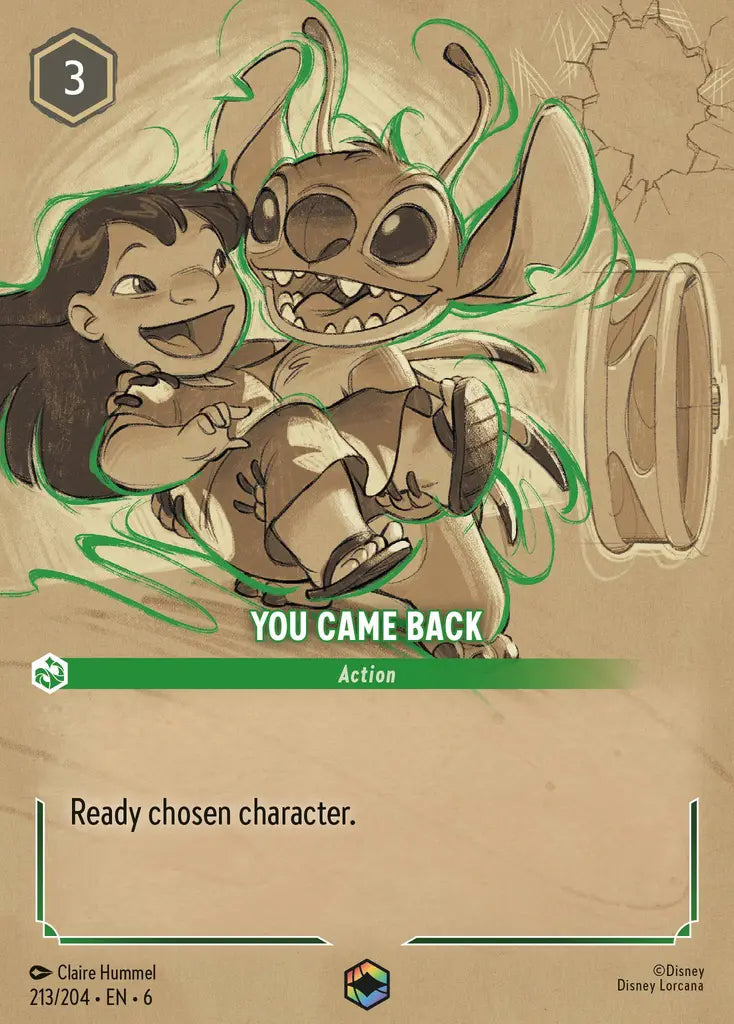 You Came Back - 213/204 - Enchanted - Azurite Sea - Disney Lorcana
