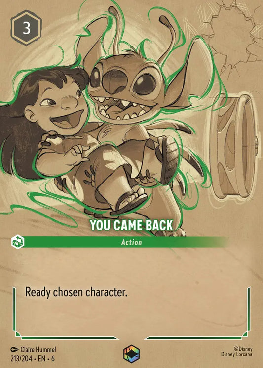 You Came Back - 213/204 - Enchanted - Azurite Sea - Disney Lorcana