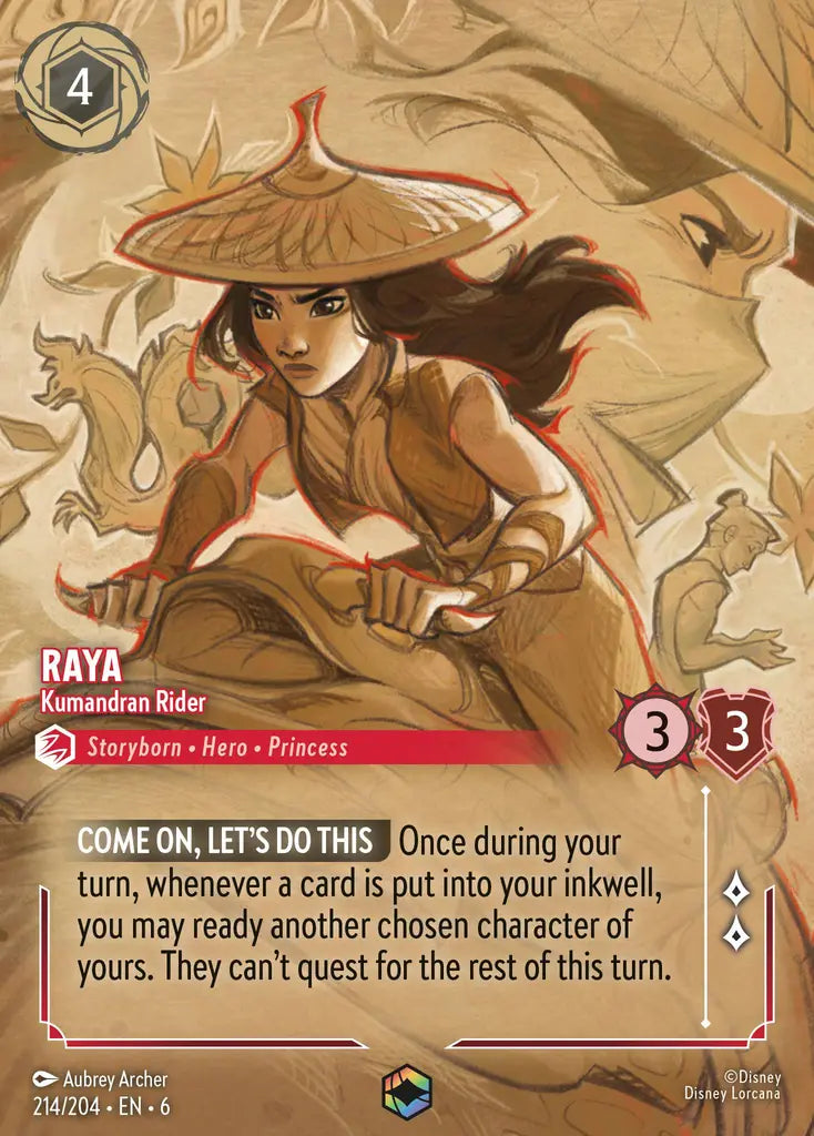 Raya - Kumandran Rider - 214/204 - Enchanted - Azurite Sea - Disney Lorcana
