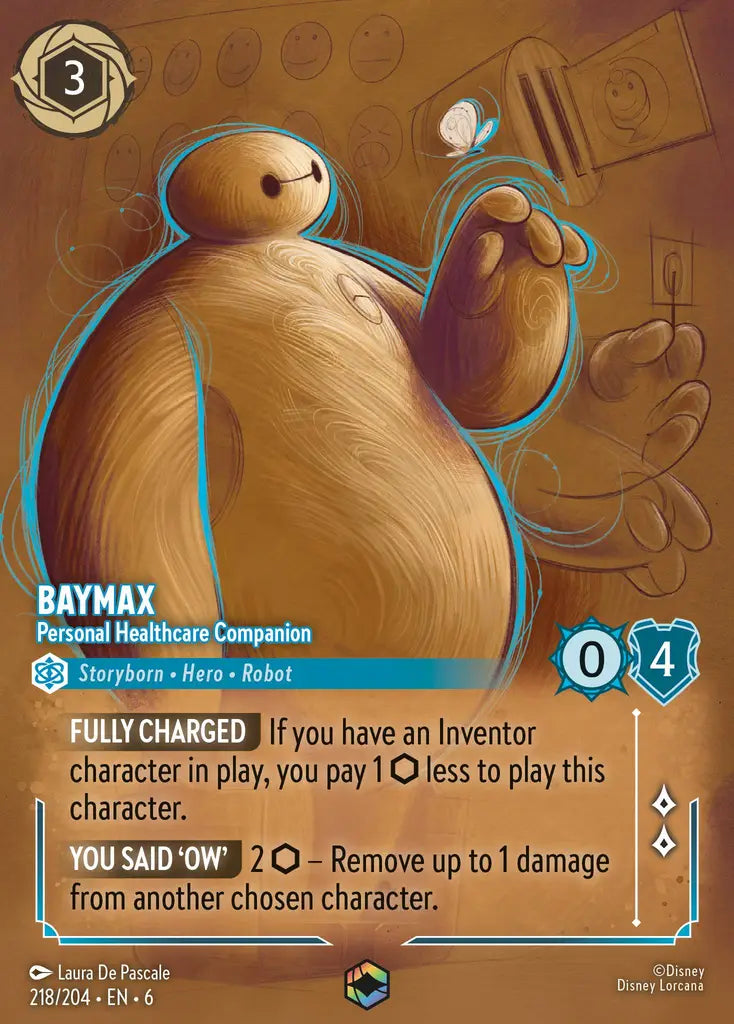 Baymax - Personal Healthcare Companion - 218/204 - Enchanted - Azurite Sea - Disney Lorcana
