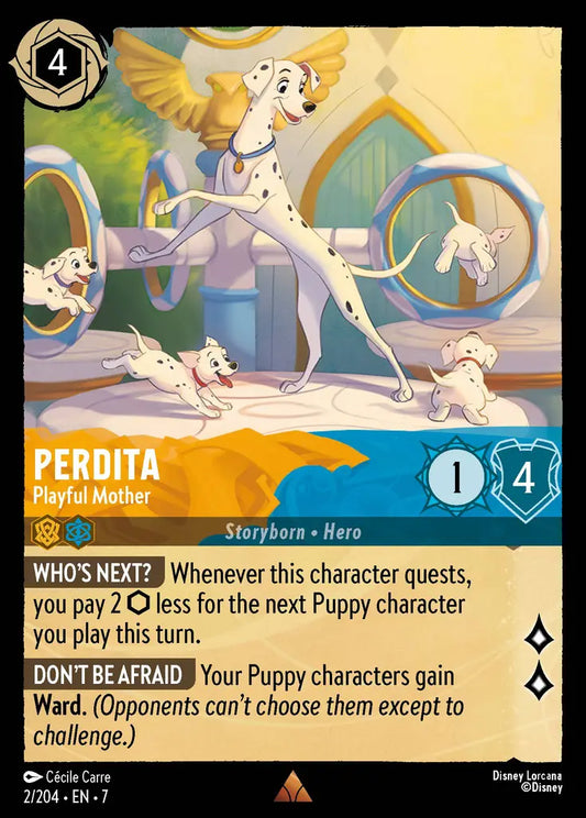 Perdita - Playful Mother - 2/204 - Rare - Archazia’s Island - Disney Lorcana