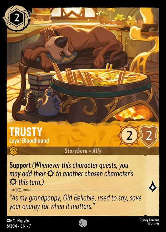 Trusty - Loyal Bloodhound - 6/204 - Common - Archazia’s Island - Disney Lorcana
