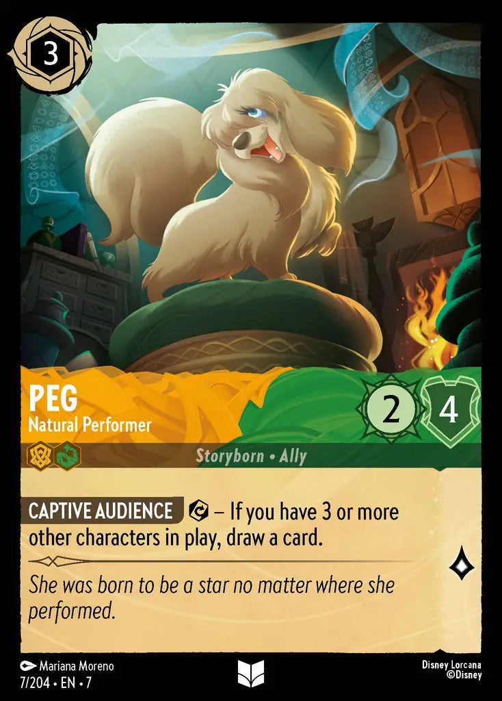Peg - Natural Performer - 7/204 - Uncommon - Archazia’s Island - Disney Lorcana