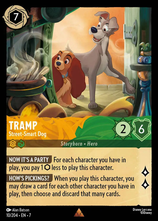 Tramp - Street-Smart Dog - 10/204 - Rare - Archazia’s Island - Disney Lorcana