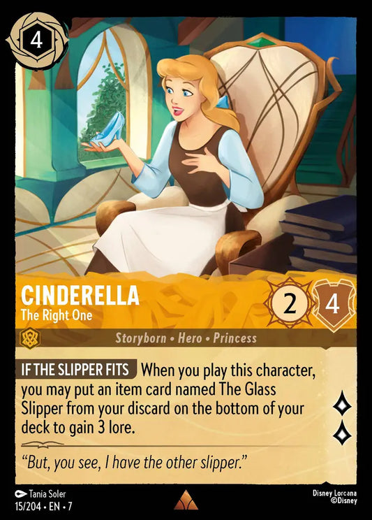 Cinderella - The Right One - 15/204 - Rare - Archazia’s Island - Disney Lorcana