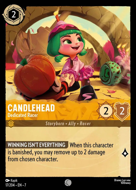 Candlehead - Dedicated Racer - 17/204 - Common - Archazia’s Island - Disney Lorcana