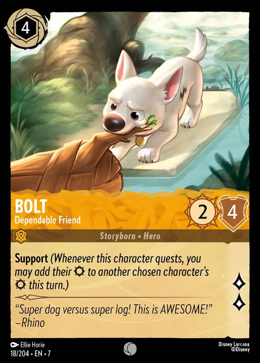 Bolt - Dependable Friend - 18/204 - Common - Archazia’s Island - Disney Lorcana