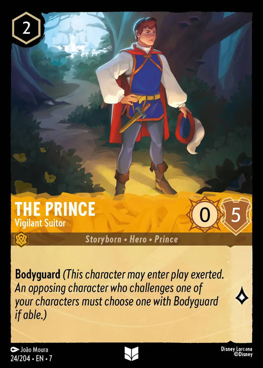 The Prince - Vigilant Suitor - 24/204 - Uncommon - Archazia’s Island - Disney Lorcana