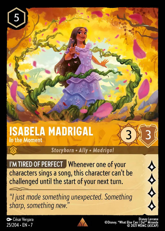 Isabela Madrigal - In the Moment - 25/204 - Rare - Archazia’s Island - Disney Lorcana
