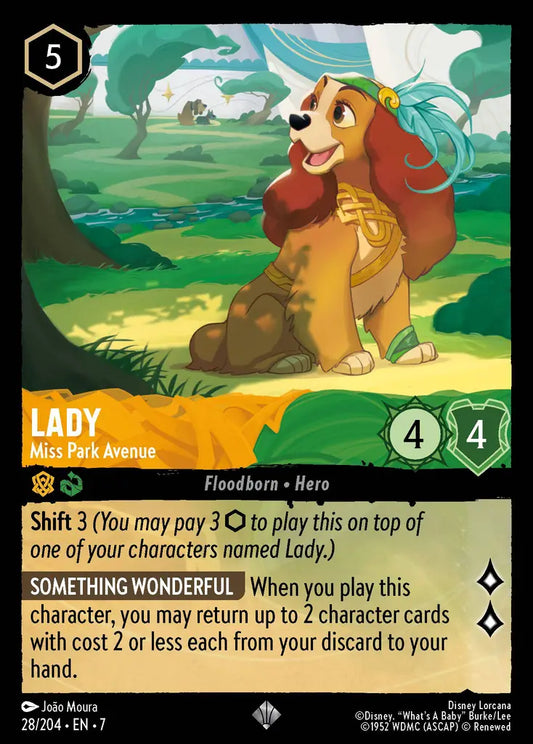 Lady - Miss Park Avenue - 28/204 - Super Rare - Archazia’s Island - Disney Lorcana