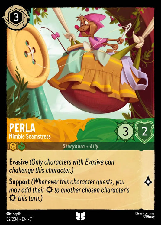 Perla - Nimble Seamstress - 32/204 - Uncommon - Archazia’s Island - Disney Lorcana