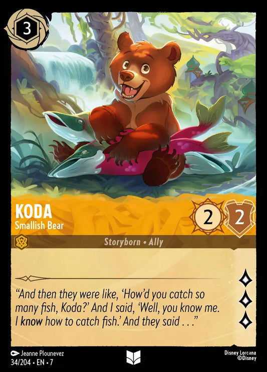 Koda - Smallish Bear - 34/204 - Uncommon - Archazia’s Island - Disney Lorcana