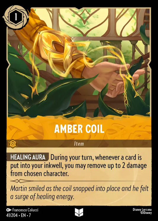 Amber Coil - 41/204 - Uncommon - Archazia’s Island - Disney Lorcana