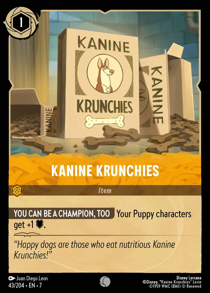 Kanine Krunchies - 43/204 - Common - Archazia’s Island - Disney Lorcana