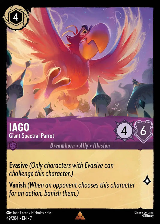 Iago - Giant Spectral Parrot - 49/204 - Rare - Archazia’s Island - Disney Lorcana