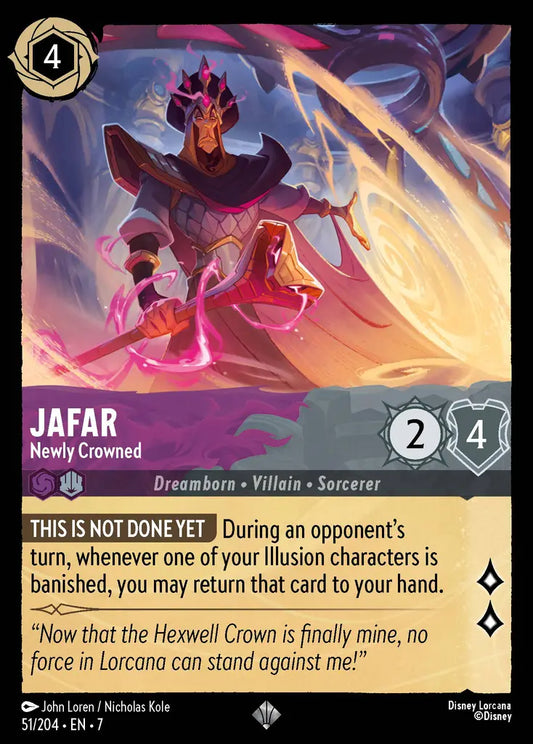 Jafar - Newly Crowned - 51/204 - Super Rare - Archazia’s Island - Disney Lorcana