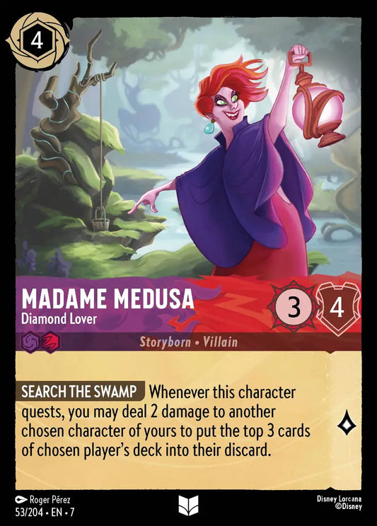 Madame Medusa - Diamond Lover - 53/204 - Uncommon - Archazia’s Island - Disney Lorcana