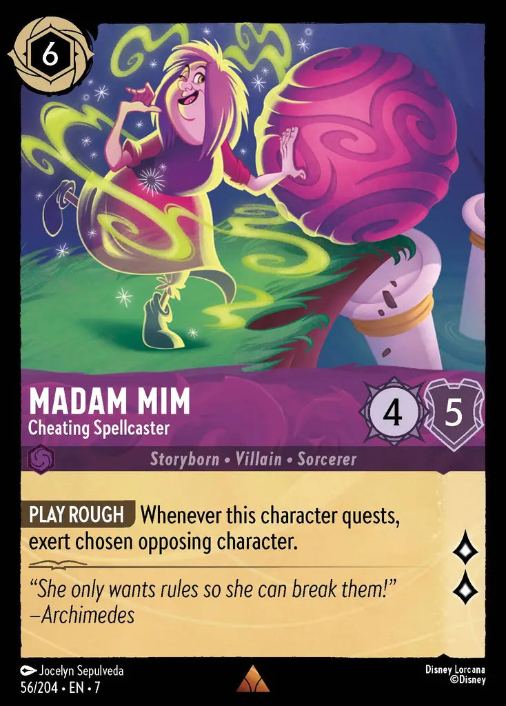 Madam Mim - Cheating Spellcaster - 56/204 - Rare - Archazia’s Island - Disney Lorcana