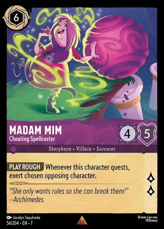 Madam Mim - Cheating Spellcaster - 56/204 - Rare - Archazia’s Island - Disney Lorcana