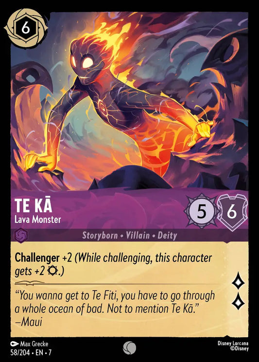 Te Kā - Lava Monster - 58/204 - Common - Archazia’s Island - Disney Lorcana