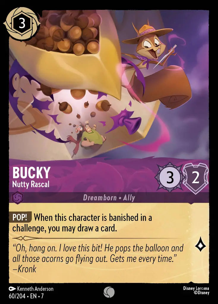 Bucky - Nutty Rascal - 60/204 - Common - Archazia’s Island - Disney Lorcana