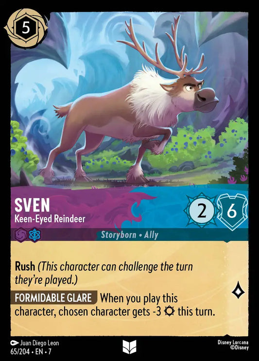 Sven - Keen-Eyed Reindeer - 65/204 - Uncommon - Archazia’s Island - Disney Lorcana