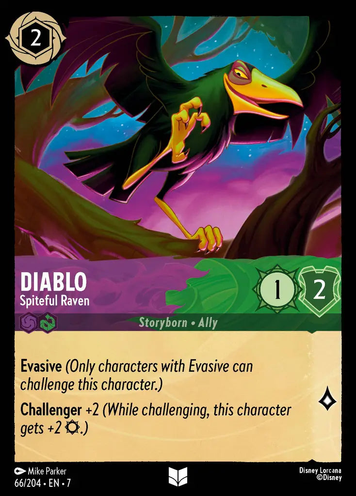 Diablo - Spiteful Raven - 66/204 - Uncommon - Archazia’s Island - Disney Lorcana
