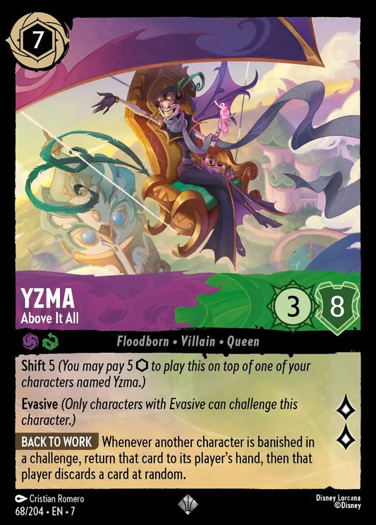 Yzma - Above It All - 68/204 - Super Rare - Archazia’s Island - Disney Lorcana
