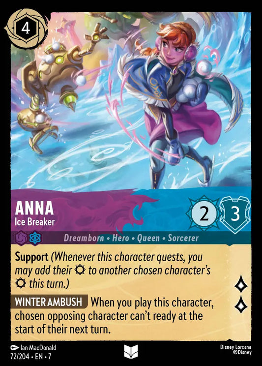 Anna - Ice Breaker - 72/204 - Uncommon - Archazia’s Island - Disney Lorcana