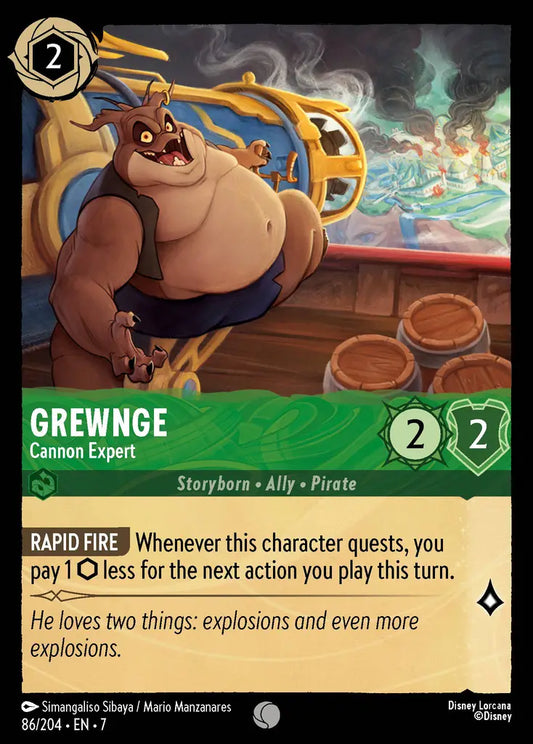 Grewnge - Cannon Expert - 86/204 - Common - Archazia’s Island - Disney Lorcana