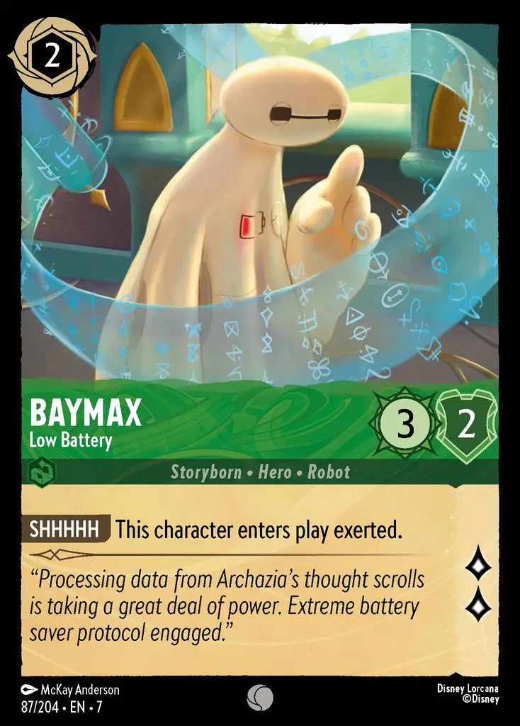 Baymax - Low Battery - 87/204 - Common - Archazia’s Island - Disney Lorcana