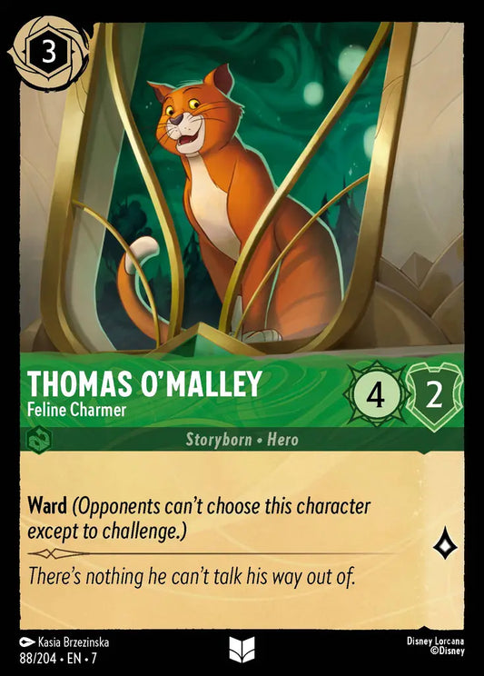 Thomas O'Malley - Feline Charmer - 88/204 - Uncommon - Archazia’s Island - Disney Lorcana
