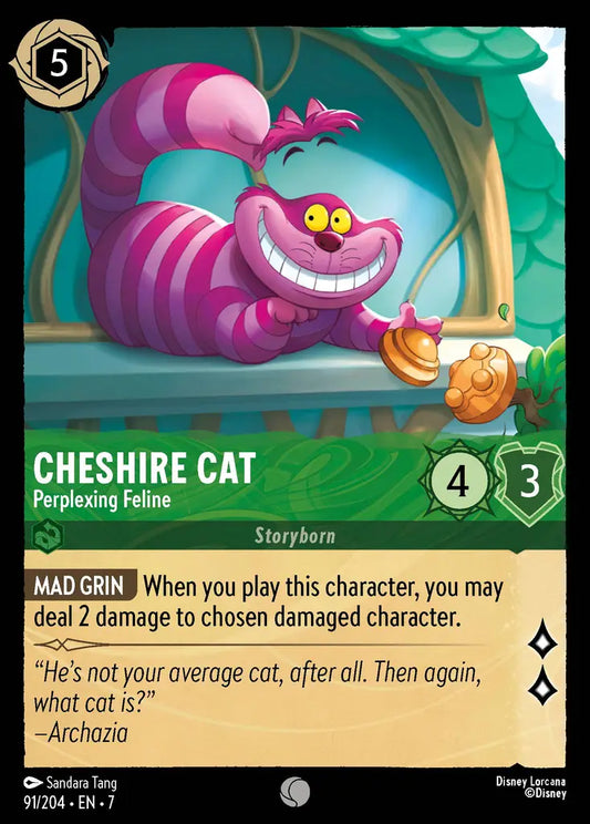 Cheshire Cat - Perplexing Feline - 91/204 - Common - Archazia’s Island - Disney Lorcana