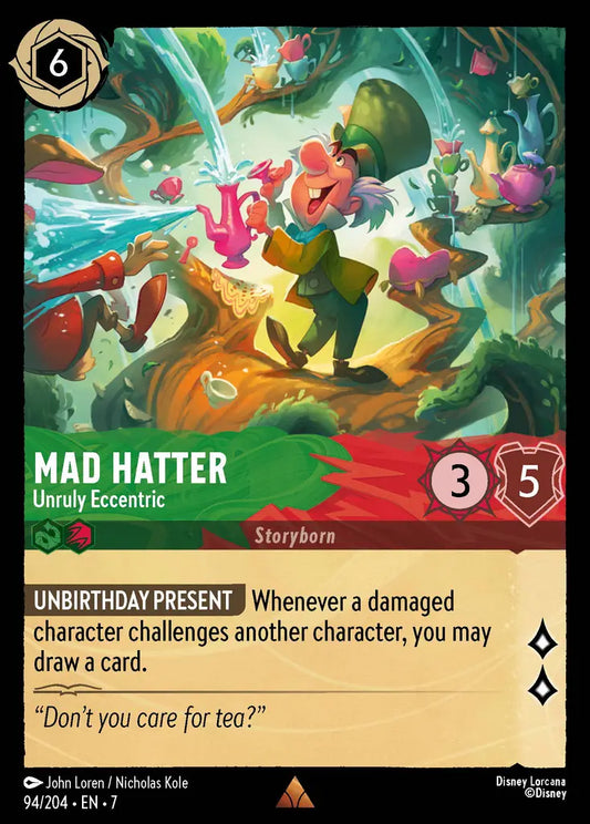 Mad Hatter - Unruly Eccentric - 94/204 - Rare - Archazia’s Island - Disney Lorcana