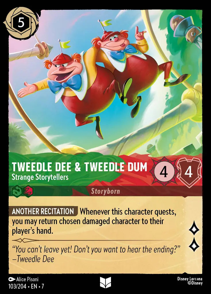 Tweedle Dee & Tweedle Dum - Strange Storytellers - 103/204 - Uncommon - Archazia’s Island - Disney Lorcana
