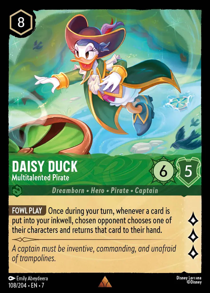 Daisy Duck - Multitalented Pirate - 108/204 - Rare - Archazia’s Island - Disney Lorcana