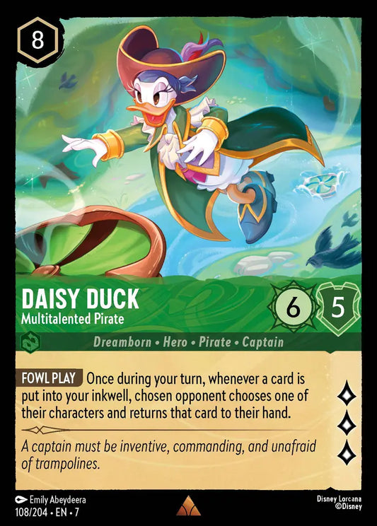 Daisy Duck - Multitalented Pirate - 108/204 - Rare - Archazia’s Island - Disney Lorcana