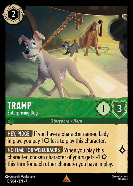Tramp - Enterprising Dog - 110/204 - Rare - Archazia’s Island - Disney Lorcana