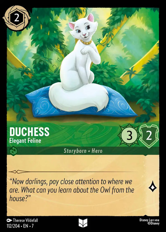 Duchess - Elegant Feline - 112/204 - Uncommon - Archazia’s Island - Disney Lorcana