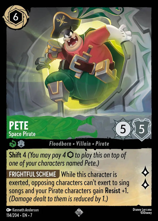 Pete - Space Pirate - 114/204 - Super Rare - Archazia’s Island - Disney Lorcana